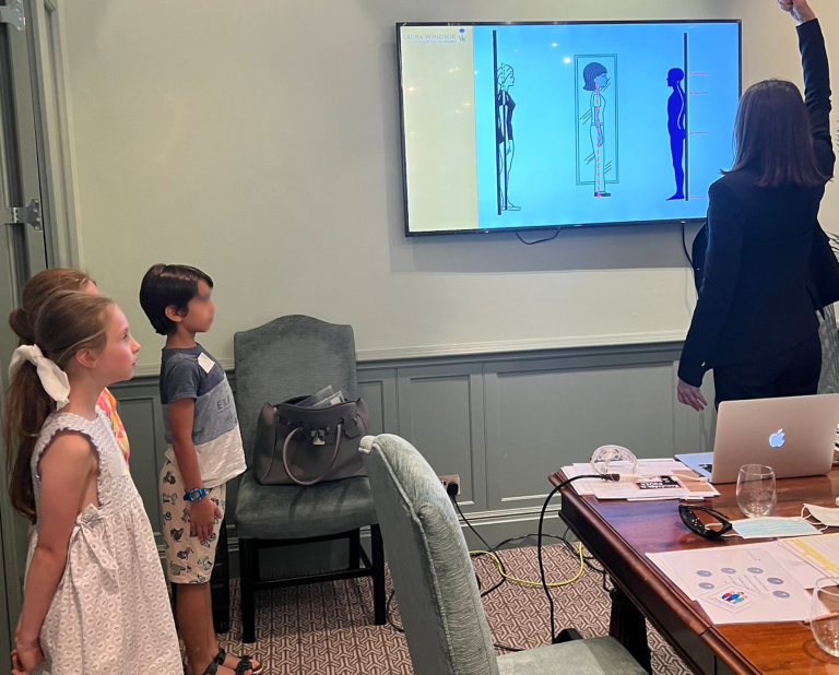 If your child stands straight (up), he will thank you for it